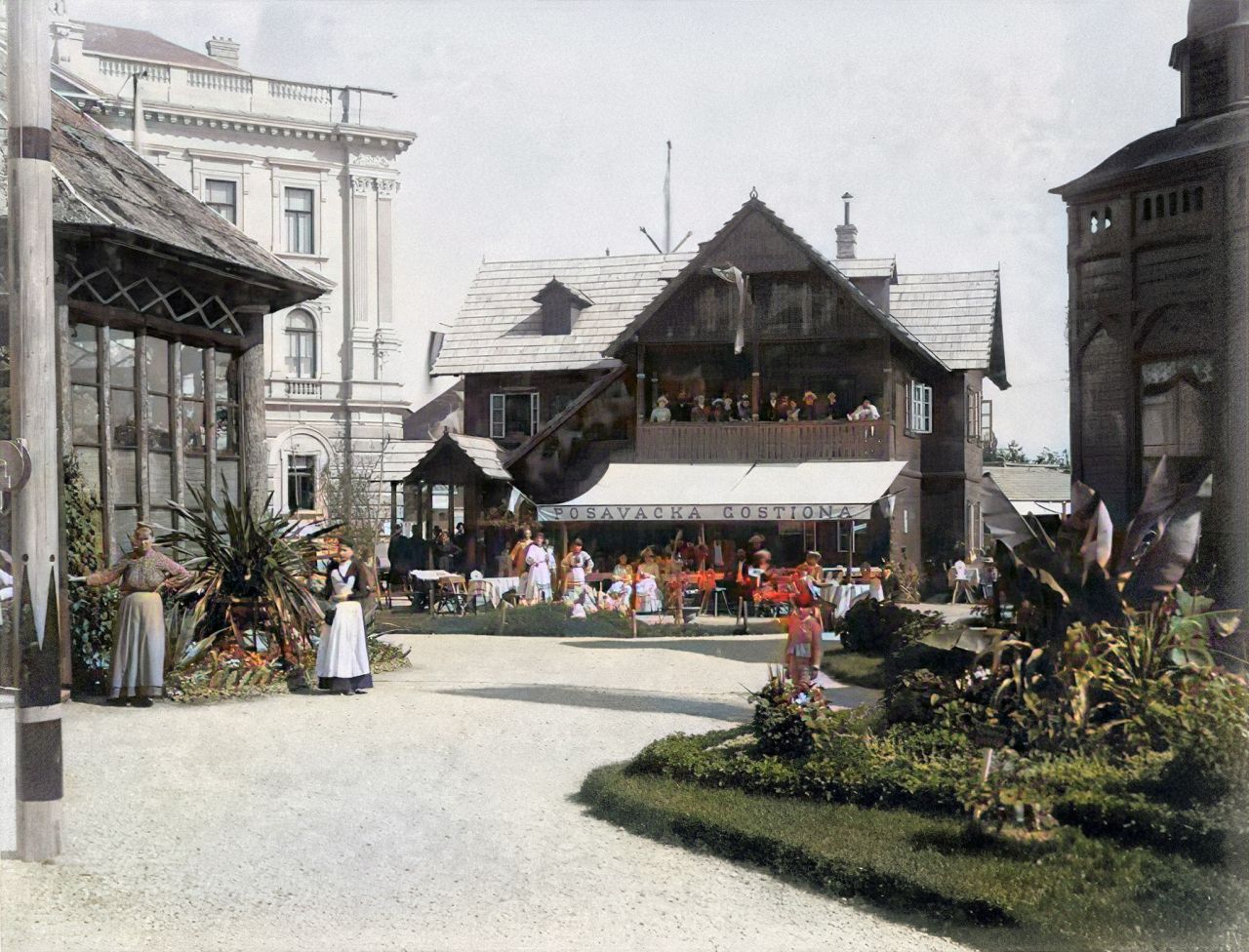 Sveučilišni trg 1891. godine. Jubilarna gospodarsko-šumarska izložba (Foto Hinko Krapek)